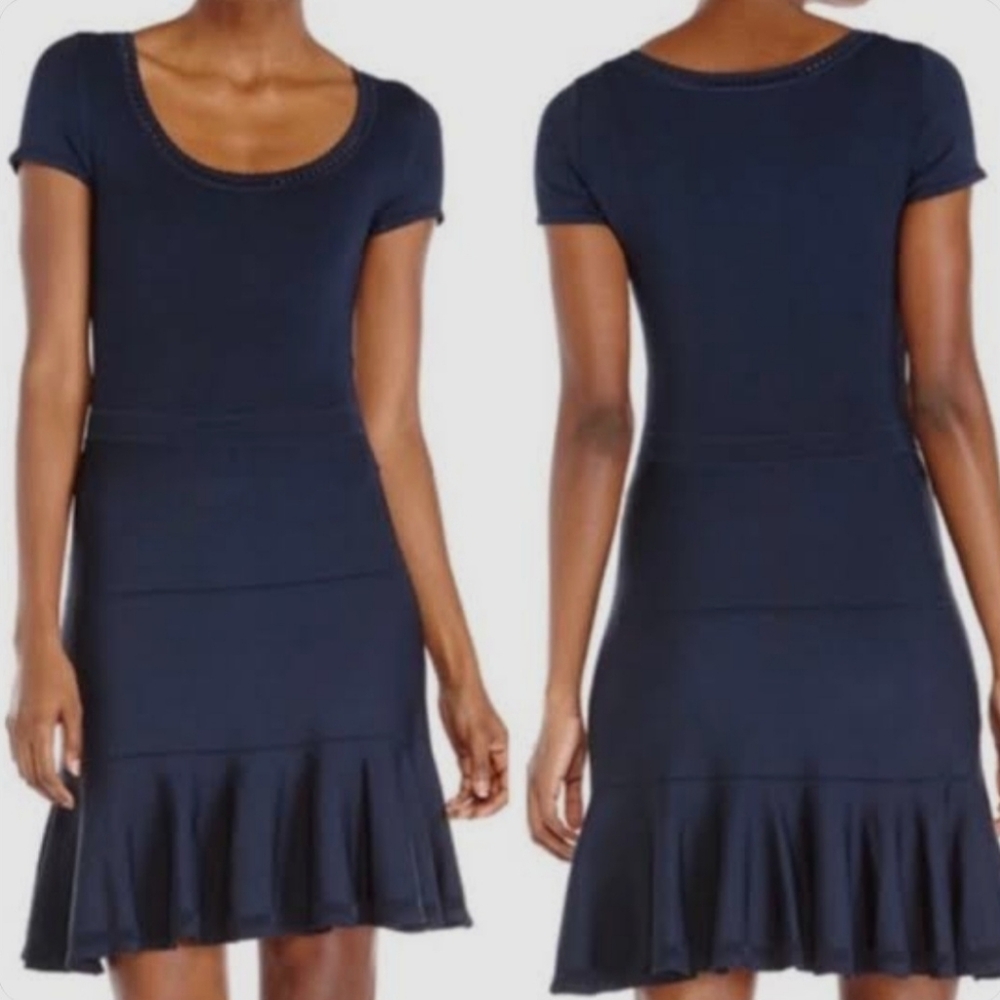 Diane Von Furstenberg | St. Peterburg Blue Scoop-Neck Mini Dress Sz S